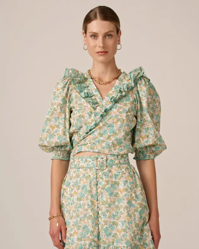 byTiMo Blouse Cotton Party Top, Anemone Soho-Boutique