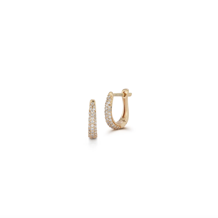 Dana Rebecca Designs Fine Jewelry Diamond Tapered Huggies, Yellow Gold Soho-Boutique