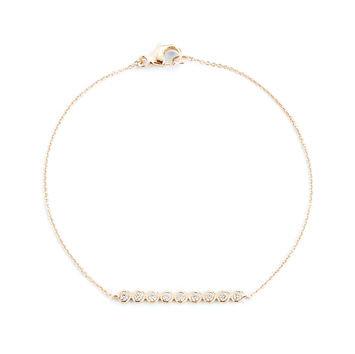 Dana Rebecca Designs Fine Jewelry Lulu Jack Bezel Bar Bracelet, Yellow Gold Soho-Boutique