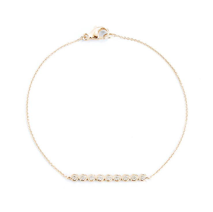 Lulu Jack Bezel Bar Bracelet, Yellow Gold – Soho Boutique