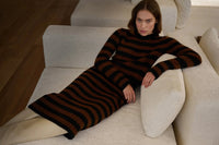 Eleven Six Pia Stripe Tube Skirt, Black Cocoa Stripe Soho-Boutique