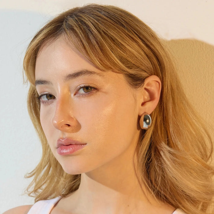 ELLIE VAIL Earrings Kane Dome Earring, Silver Soho-Boutique