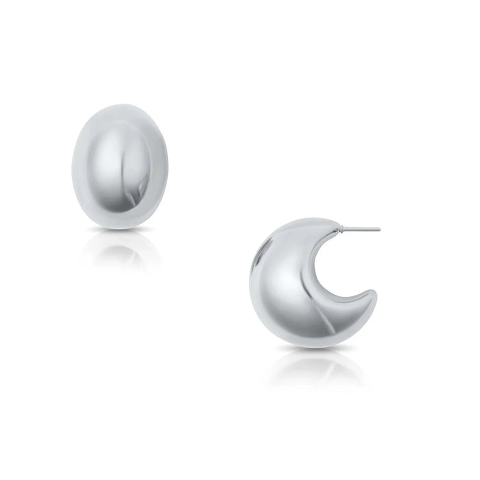 ELLIE VAIL Earrings Kane Dome Earring, Silver Soho-Boutique