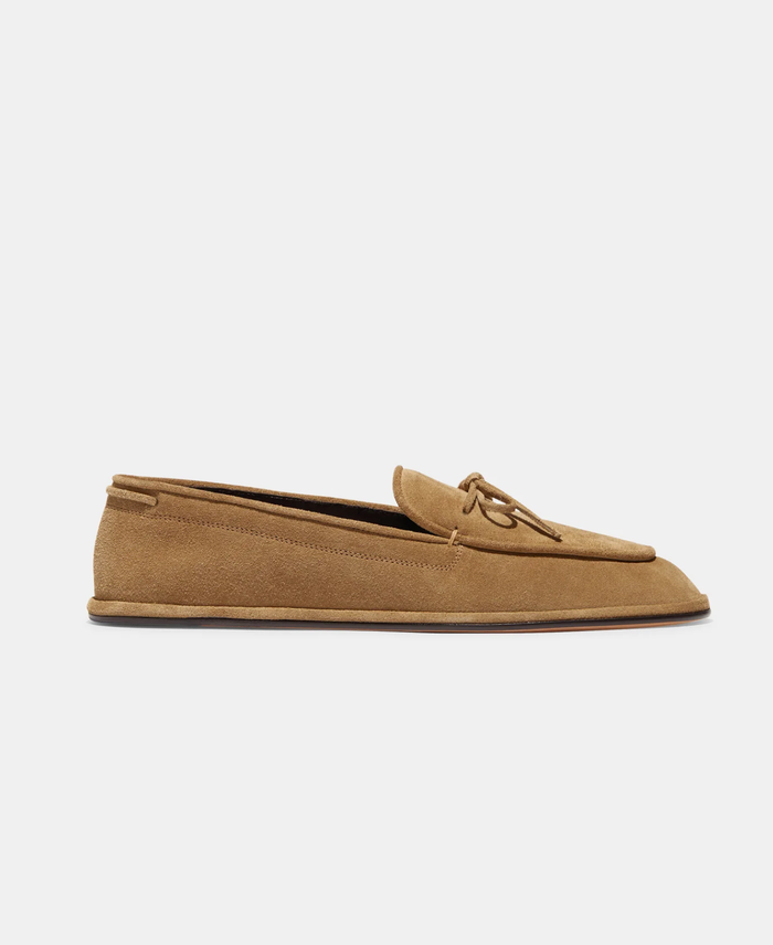 Emme Parsons Shoe Parker Moccasin, Taupe Suede Soho-Boutique