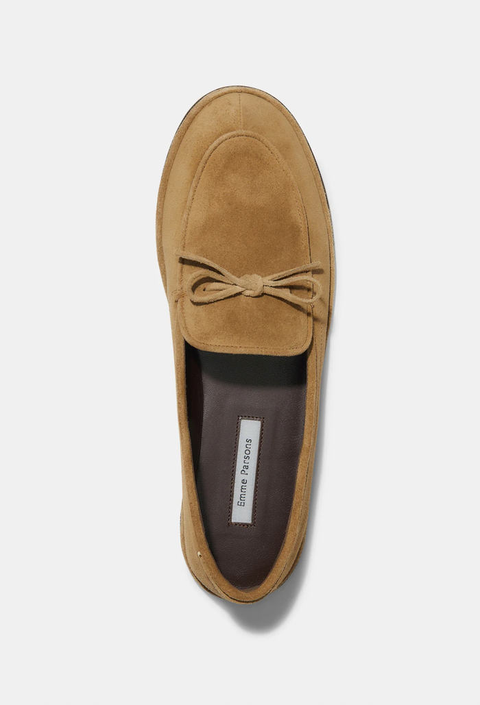 Emme Parsons Shoe Parker Moccasin, Taupe Suede Soho-Boutique
