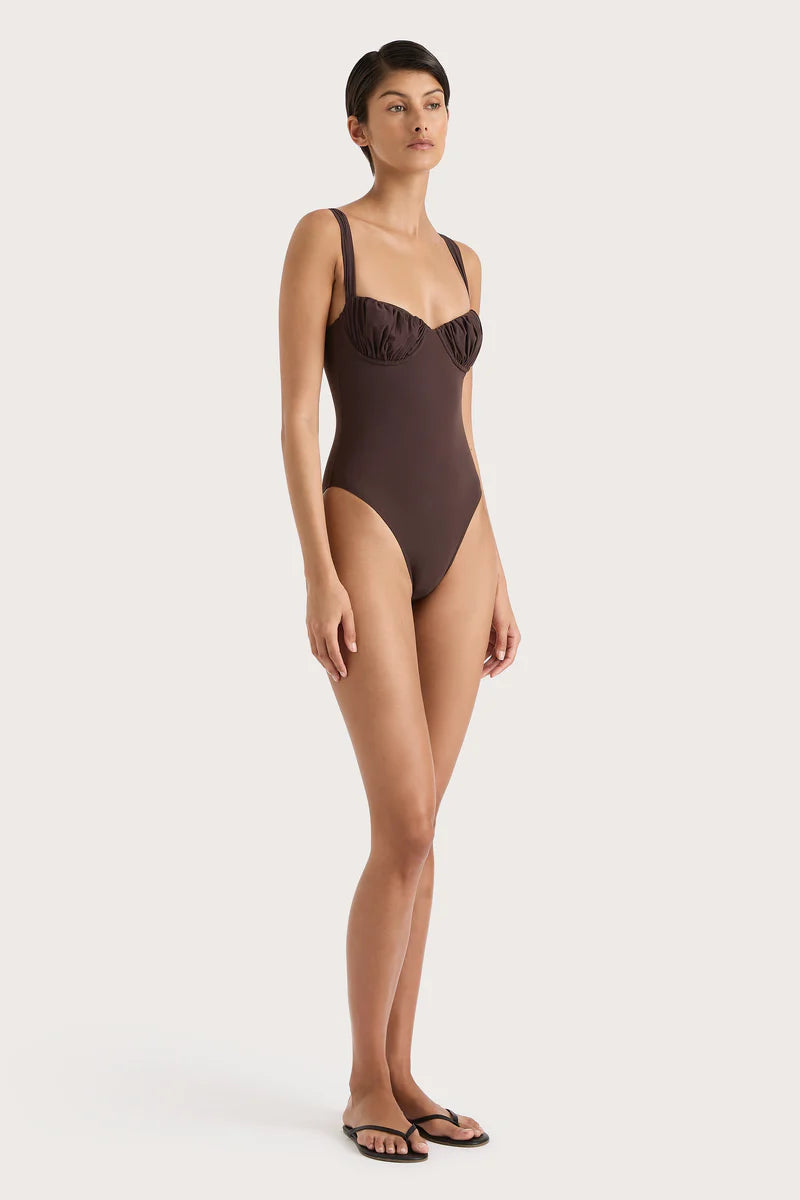 FAITHFULL THE BRAND Swim Frida One Piece, Coffee Soho-Boutique