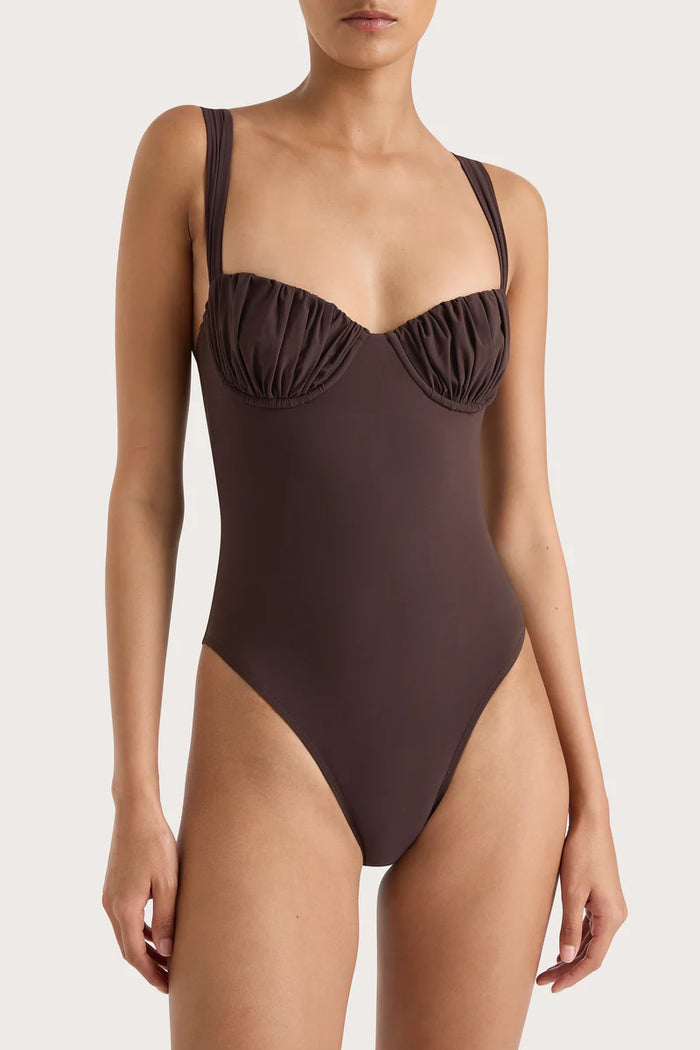 FAITHFULL THE BRAND Swim Frida One Piece, Coffee Soho-Boutique