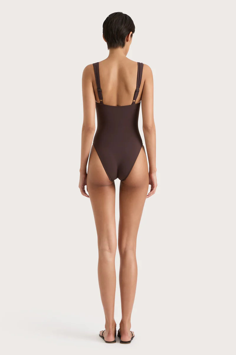FAITHFULL THE BRAND Swim Frida One Piece, Coffee Soho-Boutique