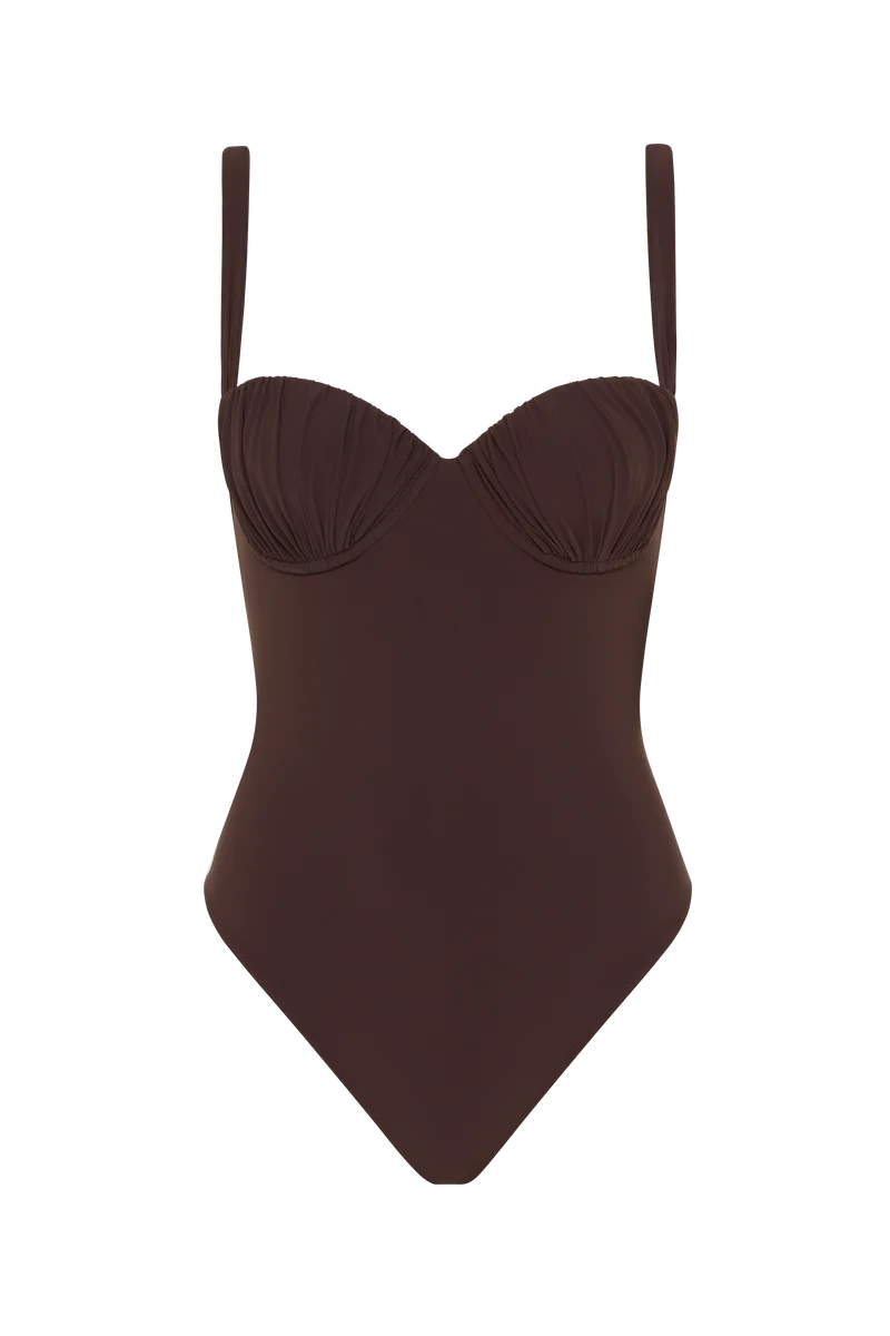 FAITHFULL THE BRAND Swim Frida One Piece, Coffee Soho-Boutique