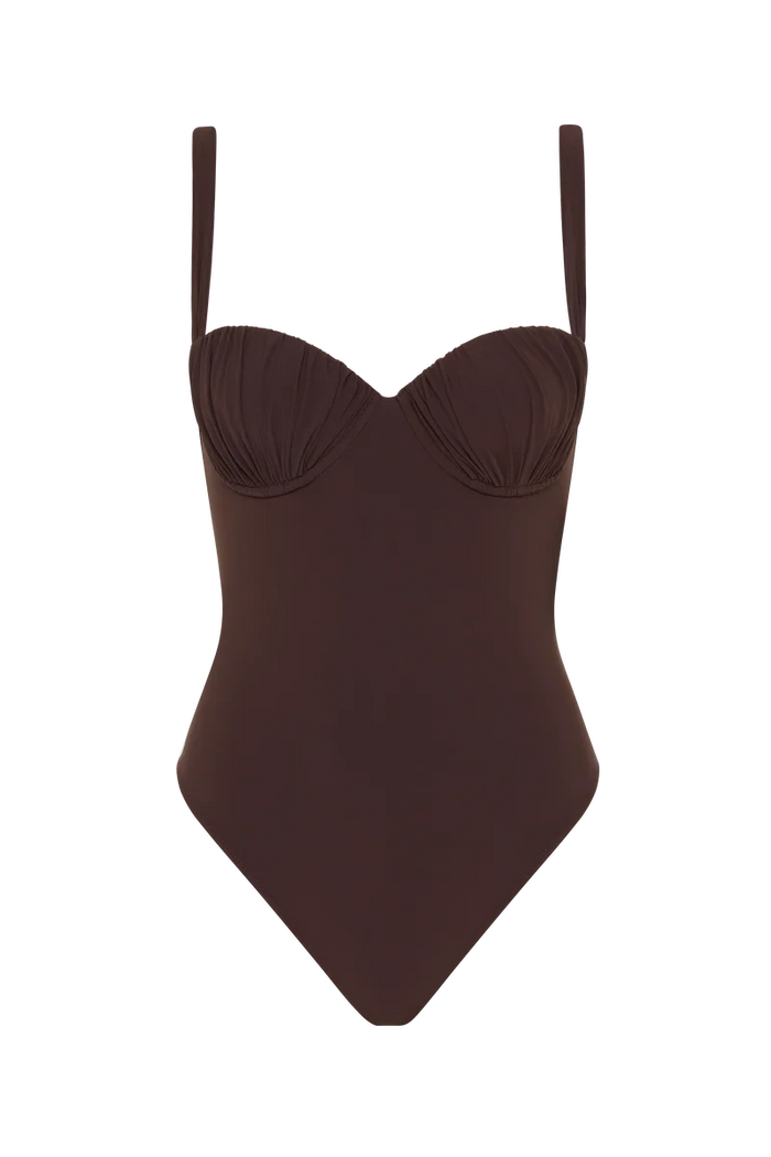 FAITHFULL THE BRAND Swim Frida One Piece, Coffee Soho-Boutique