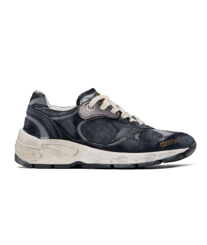 Golden Goose Deluxe Brand Sneakers Dad Star, Dark Blue Silver Soho-Boutique