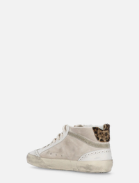 Golden Goose Deluxe Brand Sneakers Mid Star, Beige Brown Leo Soho-Boutique