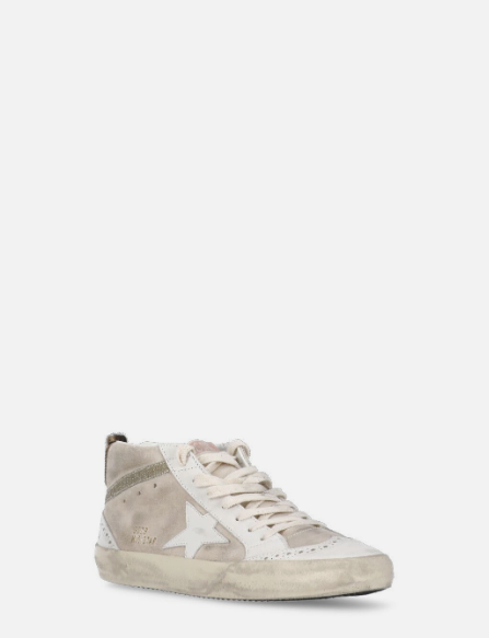 Golden Goose Deluxe Brand Sneakers Mid Star, Beige Brown Leo Soho-Boutique