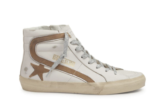 Golden Goose Deluxe Brand Sneakers Slide, White/Tobacco Soho-Boutique