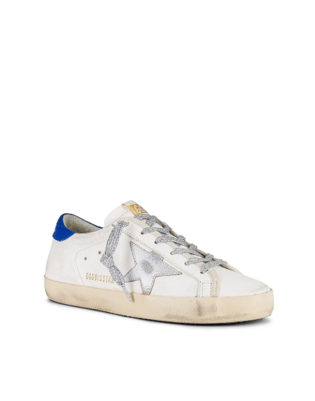 ★Golden ★ Superstar Low Top Sneakers Cream Silver GWF Super Star Cream Silver Blue – Soho Boutique