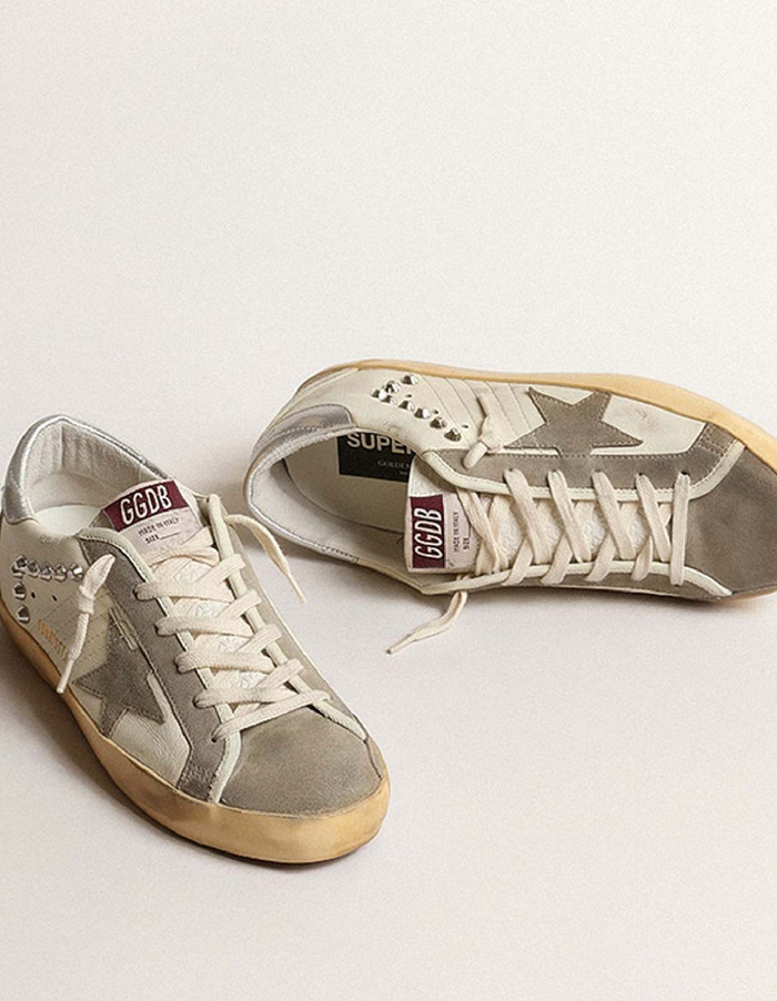 Golden Goose Deluxe Brand Super Star Beige Taupe Silver Soho-Boutique