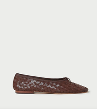 Loeffler Randall Shoe Landry Woven Flat, Chocolate Soho-Boutique