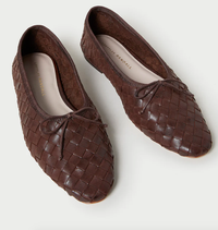 Loeffler Randall Shoe Landry Woven Flat, Chocolate Soho-Boutique