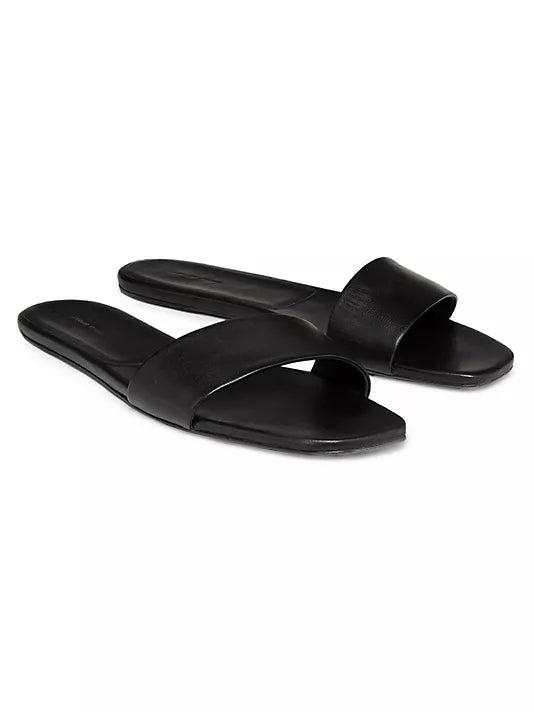 LouLou Studio Sandal Dina Leather Slides, Black Soho-Boutique
