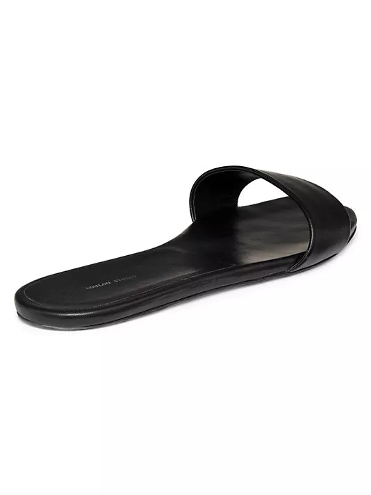 LouLou Studio Sandal Dina Leather Slides, Black Soho-Boutique