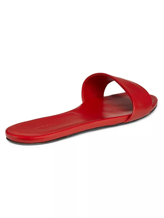 LouLou Studio Sandal Dina Leather Slides, Tomato Soho-Boutique