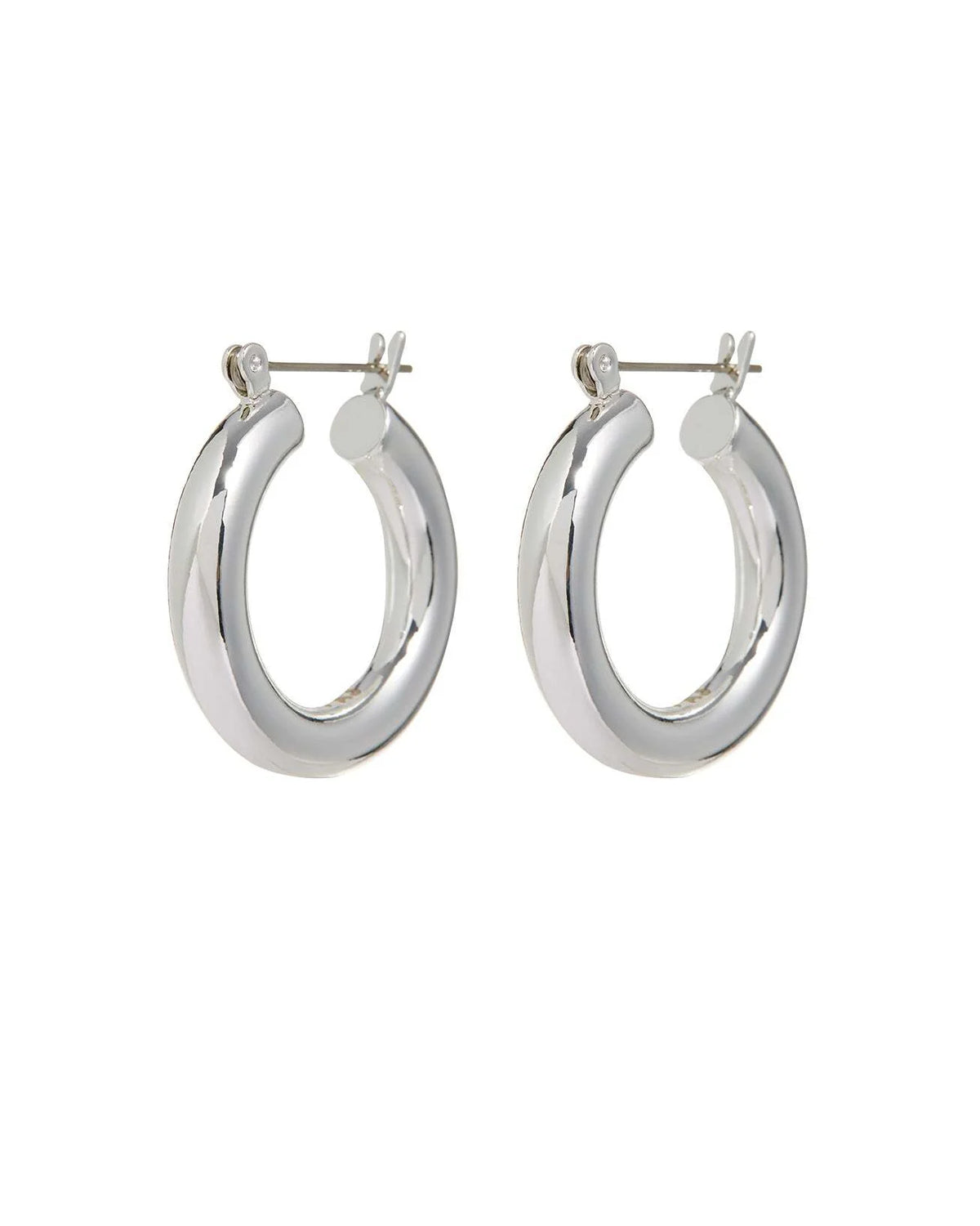 LUV AJ Earrings Baby Amalfi Tube Hoops, Silver Soho-Boutique