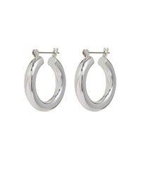 LUV AJ Earrings Baby Amalfi Tube Hoops, Silver Soho-Boutique