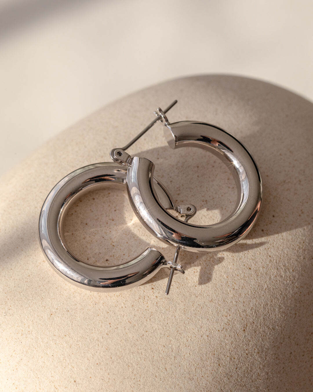 LUV AJ Earrings Baby Amalfi Tube Hoops, Silver Soho-Boutique