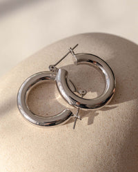 LUV AJ Earrings Baby Amalfi Tube Hoops, Silver Soho-Boutique
