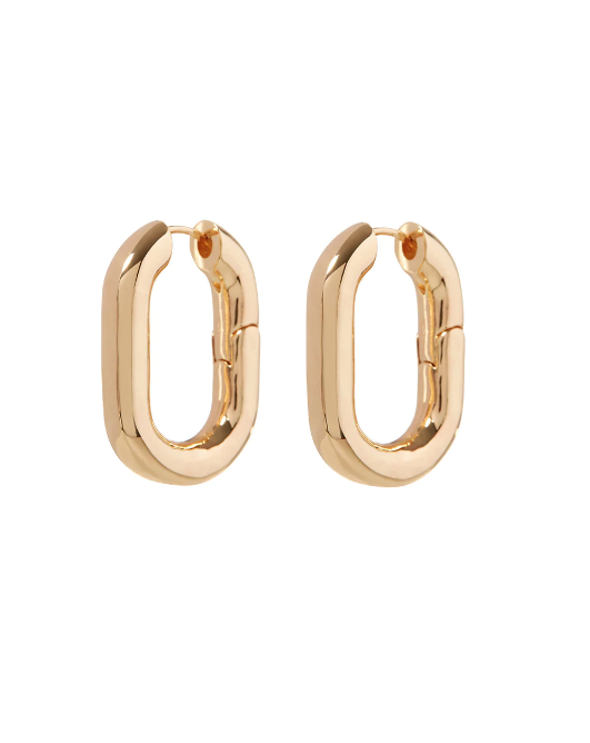 LUV AJ Earrings XL Chain Link Hoops, Gold Soho-Boutique