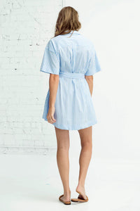 Mabel Frost Dress The Amy Dress, Blue Stripe Soho-Boutique