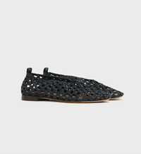 MANSUR GAVRIEL Shoe Woven Ballerina, Black Soho-Boutique