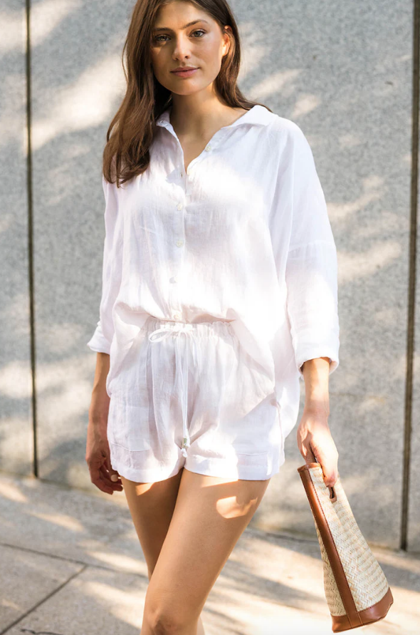 Natalie Busby Short Summer Short, White Soho-Boutique