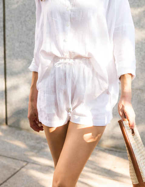 Natalie Busby Short Summer Short, White Soho-Boutique