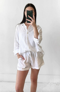 Natalie Busby Short Summer Short, White Soho-Boutique