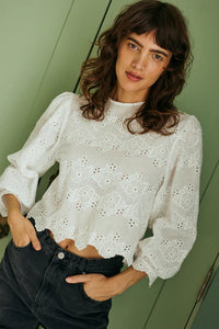 Natalie Martin Top Lisa Top, Medallion Salt Soho-Boutique