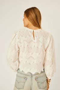 Natalie Martin Top Lisa Top, Medallion Salt Soho-Boutique