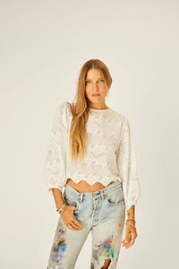Natalie Martin Top Lisa Top, Medallion Salt Soho-Boutique