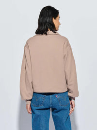 NATION LTD Blake Sweatshirt, Mushroom Soho-Boutique