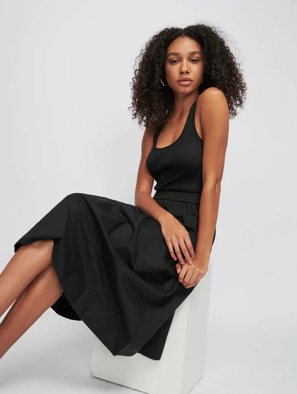 NATION LTD Dress Sadelle Combo Dress, Black Soho-Boutique