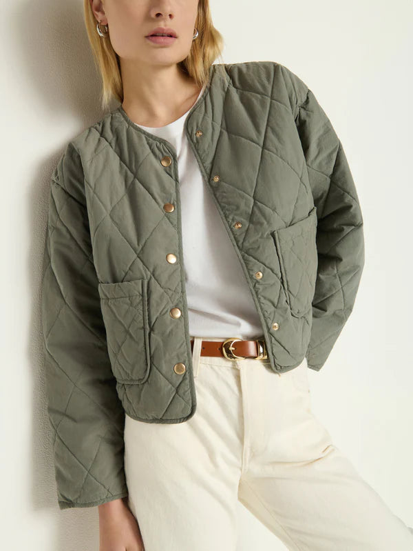 NATION LTD Jacket Aspen Quilted Jacket, Castor Grey Soho-Boutique