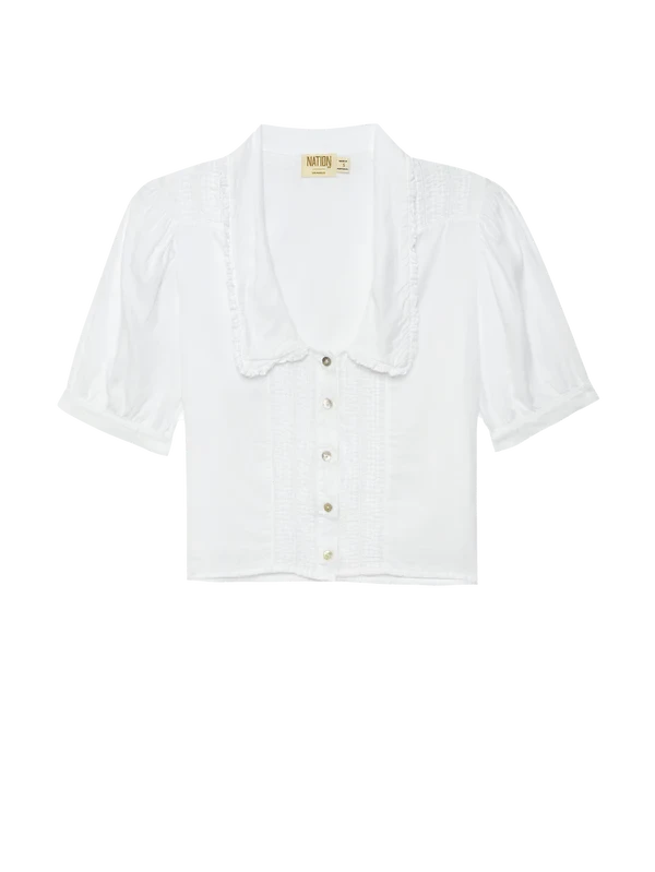 NATION LTD Pia Blouse, White Soho-Boutique