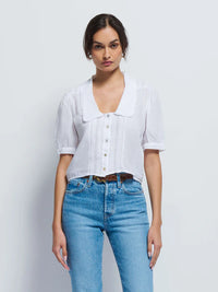 NATION LTD Pia Blouse, White Soho-Boutique