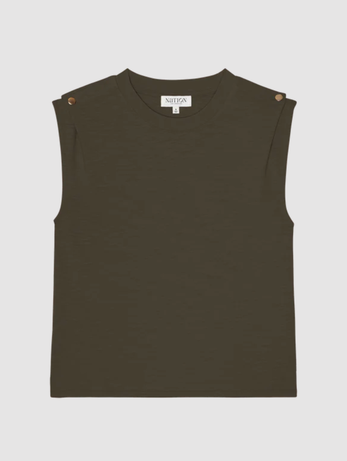 NATION LTD Tank Marina Muscle Tee, Espresso Soho-Boutique