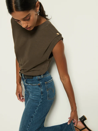NATION LTD Tank Marina Muscle Tee, Espresso Soho-Boutique