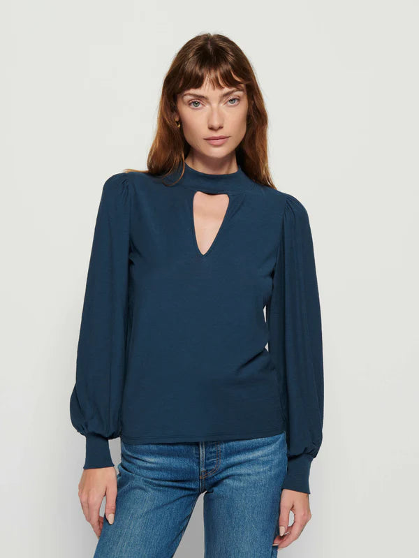 NATION LTD Top Shelby Cut Out Tee, Azure Soho-Boutique