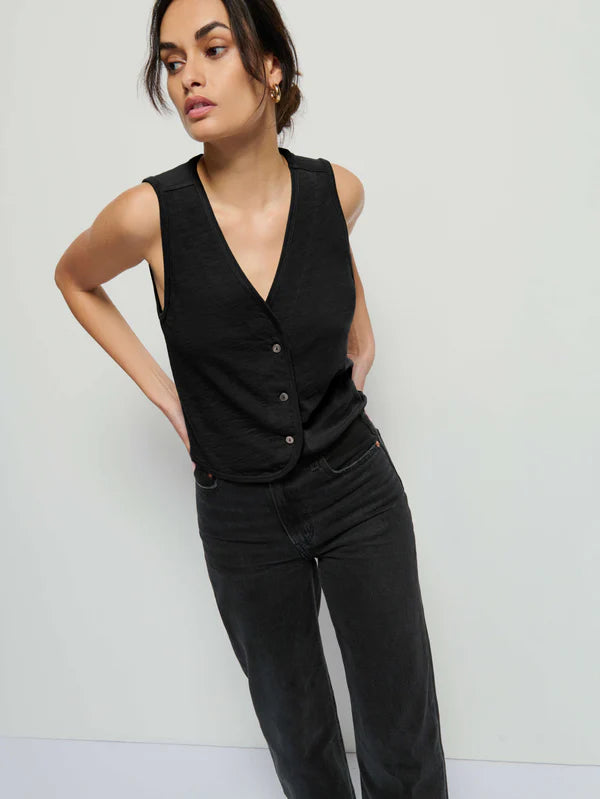 NATION LTD Vienna Vest, Jet Black Soho-Boutique