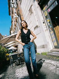 NATION LTD Vienna Vest, Jet Black Soho-Boutique