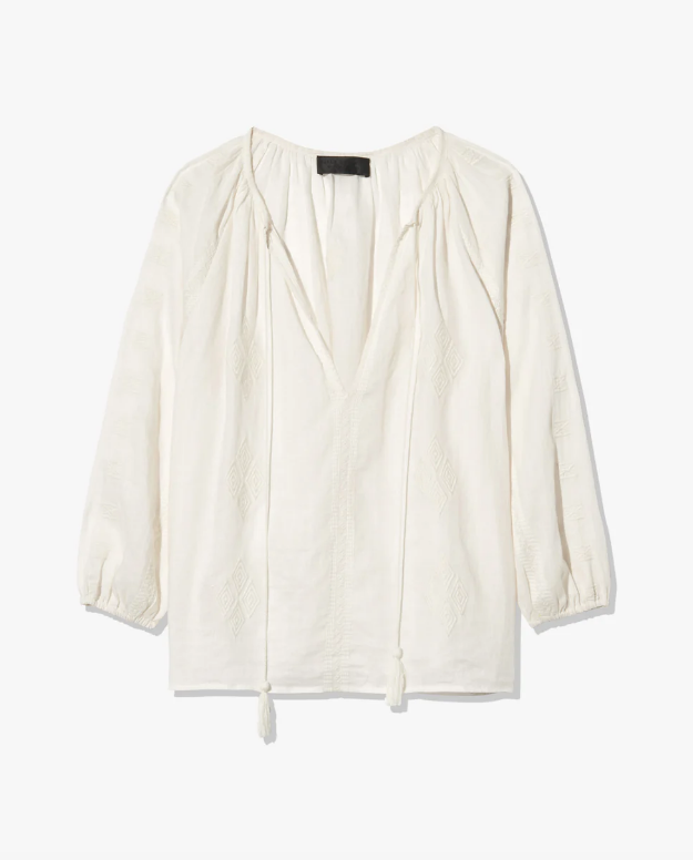 NILI LOTAN Blouse Cristo Blouse, Ivory Soho-Boutique