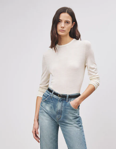 NILI LOTAN Candice Sweater, Ivory Soho-Boutique